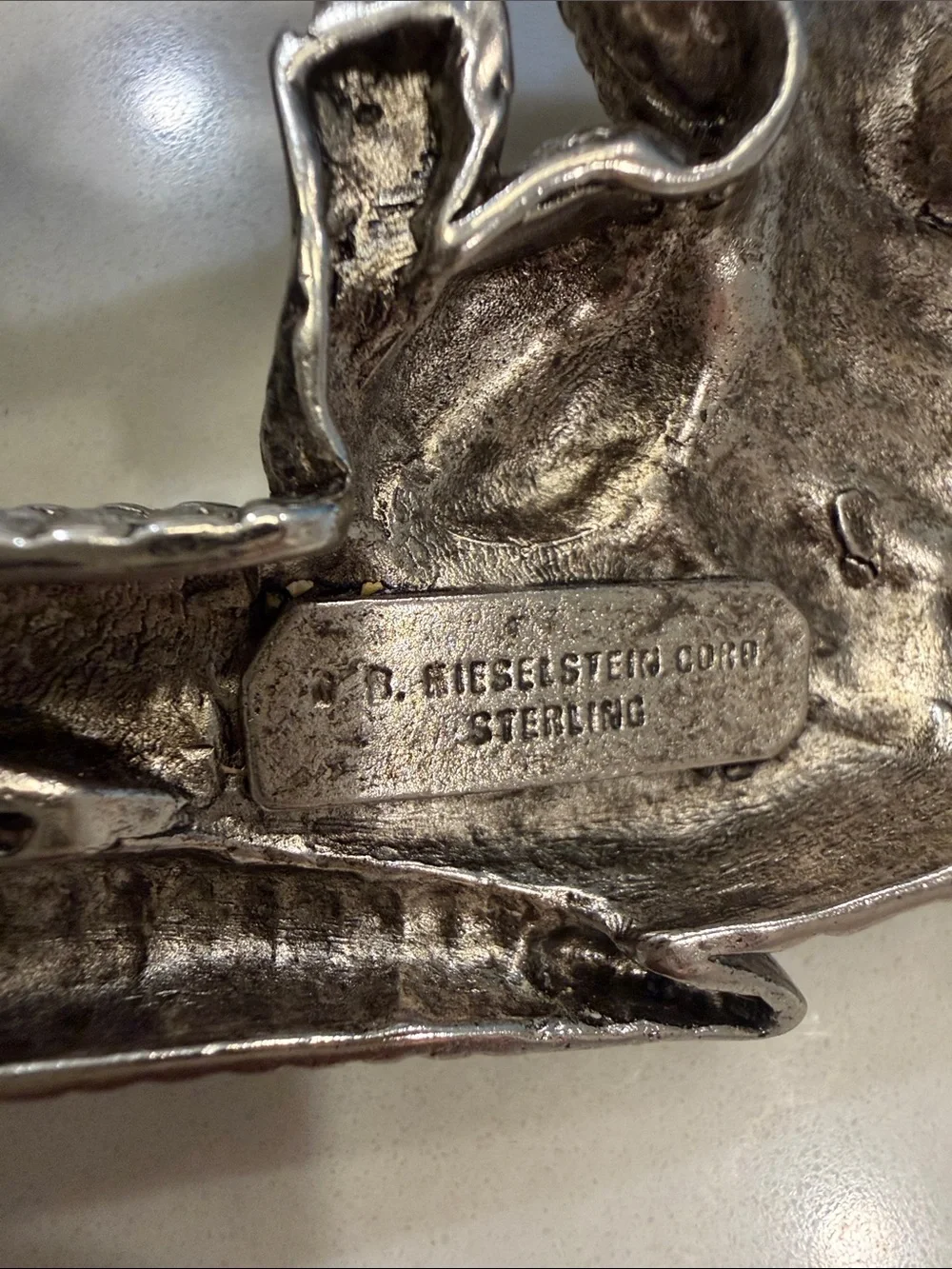 Authentic * Barry Kieselstein Cord * Vintage * Sterling Alligator Buckle